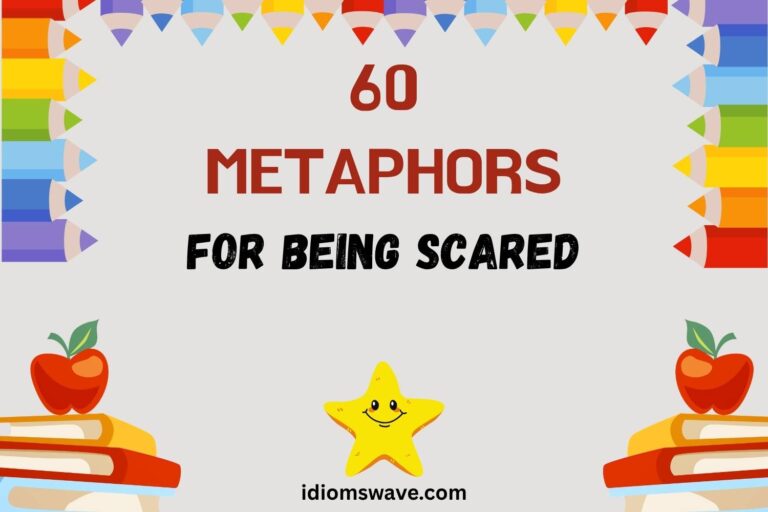 metaphors for being scared