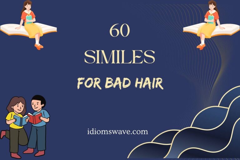similes for bad hair
